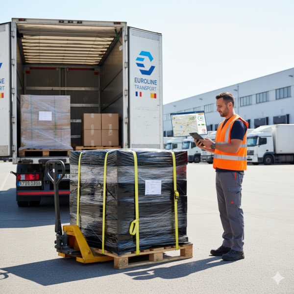 Transport express palette camion 80x120 cm hauteur 2 mètres jusqu’à 1 tonne de Paris vers Espagne, simulation de coût immédiat