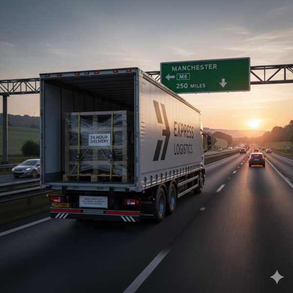 Livraison urgente camion express d'une palette 500 kg de Paris vers Manchester en 24h : tarif et modalités d’enlèvement immédiat